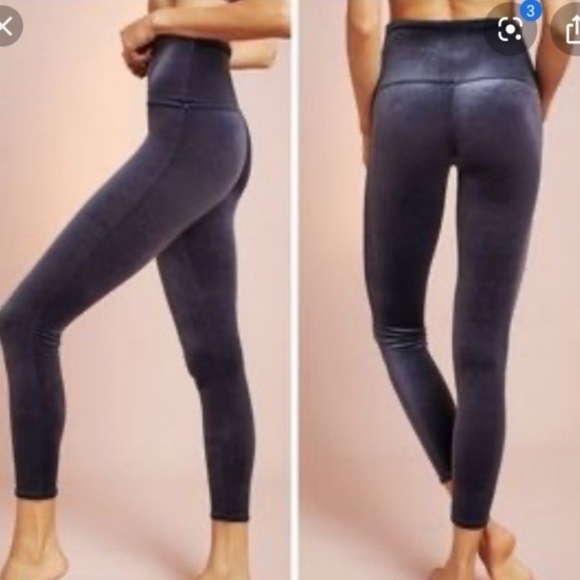 SPANX HIGH WAIST VELVET LEGGINGS - Picture 6 of 6
